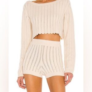 Tularosa Revolve Sicily Knit Short Ivory Size Small